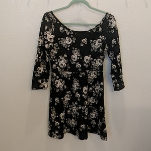 Black and White Flower Dress